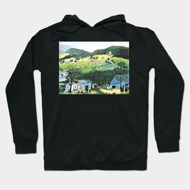 grandma moses Hoodie by QualityArtFirst